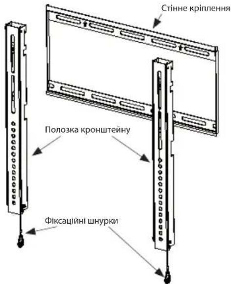 Стінне кріплення Полозка кронштейну Фіксаційні шнурки