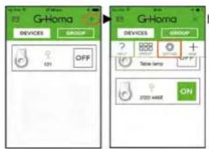 G-Homa DEVICES GROUP OFF 121 G-Homa DEVICES GROUP ? 0000 + Table lamp OFF 322A AMR ON