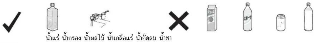 n้ำแร่ น้ำกรอง น้ำผลไม้ น้ำเกลือแร่ น้ำอัตลม น้ำชา