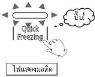 Quick Freezing 請勿! ไฟแสดงผลติด