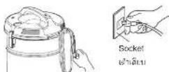 HITACHI CV-940Y - Insert the mains plug into a socket as illustrated เสียบปลีกเข้ากับเต้านเสียบตังภาพ - 1