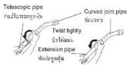 HITACHI CV-940Y - How to connect the curved joint pipe to the extension pipe วิธีต่อซื้อต่อทําเช้ากับทําต่างดูงคู่ - 1
