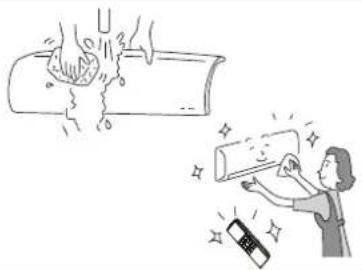 HITACHI RAK-DH18PCAST - CLEANING OF FRONT PANEL - 1