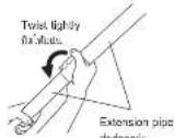 HITACHI CV-SF18 - How to connect the extension pipe วิธีต่อเมื่อผู้นุ - 1