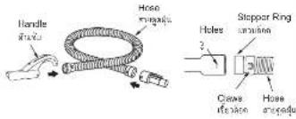 HITACHI CV-SE230V - How to Assemble the Hose วิธีประกอบสายดูตผุ่น - 1