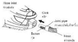 HITACHI CV-SE230V - How to attach the hose to the cleaner วิธีต่อสายเข้ากับตัวเสรื่อง - 1