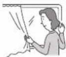 HITACHI RAK-DH10PCAST - ติดตั้งผ้าม่านหรือม่านบังตา - 1