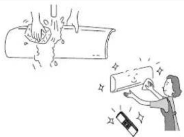 HITACHI RAK-DH10PCAST - CLEANING OF FRONT PANEL - 1
