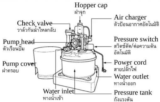 Hopper cap ### Check valve ### Pump head ### Pump cover ### Water inlet ### Water outlet ### Pressure switch ### Air charger ### ### ### ### ### ### ### ### ### ### ### ### ### ### ### ### ### ### ### ### ### ### ### ### ### ### ### ### ### ### ### ### ### ### ### ### ### ### ### ### ### ### ### ### ### ### ### ### ### ### ### ### ### ###