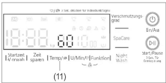 Hanseatic HWMK714B - Changing the washing water temperature - 1