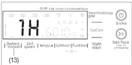 Hanseatic HWMK714B - Setting the start time preselection - 1