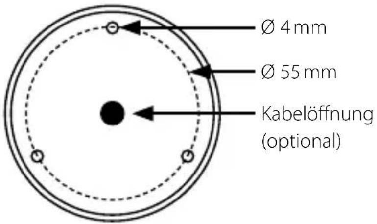Ø 4 mm Ø 55 mm Kabelöffnung (optional)