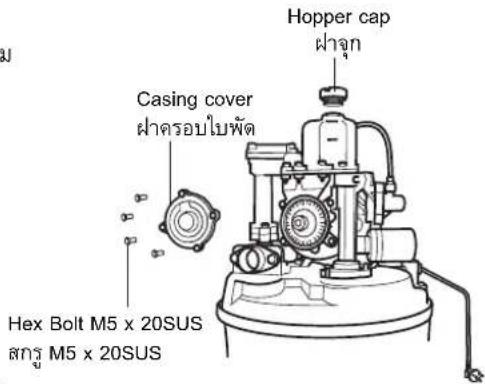 Hopper cap ###Casing cover ###Hex Bolt M5 x 20SUS M5 x 20SUS