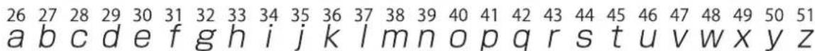 26 27 28 29 30 31 32 33 34 35 36 37 38 39 40 41 42 43 44 45 46 47 48 49 50 51 a b c d e f g h i j k l m n o p q r s t u v w x y z