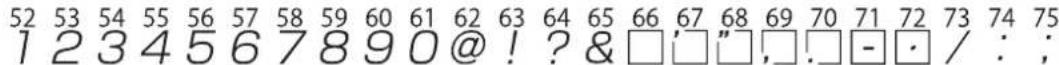 52 53 54 55 56 57 58 59 60 61 62 63 64 65 66 67 68 69 70 71 72 73 74 75 1 2 3 4 5 6 7 8 9 0 @ ! ? & □□"□,□.□-·/ : ;