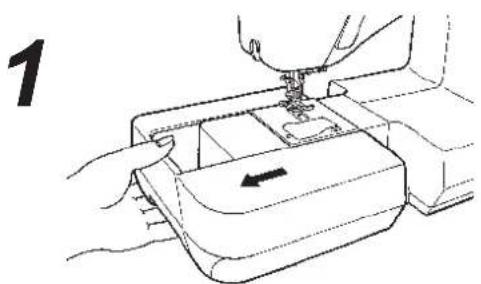 JUKI HZL-G320 - Den Anschiebetisch installieren - 1