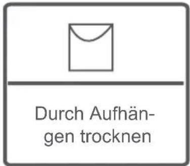 Durch Aufhän- gen trocknen