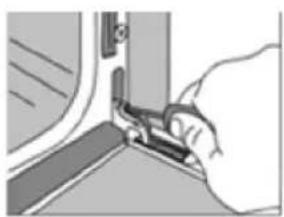 Becken BFE4915 WH - Removing the oven door: - 1