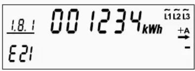 1.8.1 00 1234kWh E21 +A → -