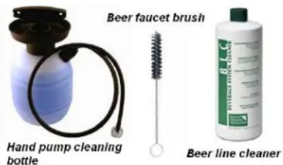 Beer faucet brush Hand pump cleaning bottle Beer line cleaner