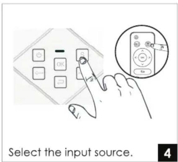 Select the input source. 4