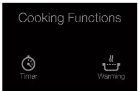 Cooking Functions Timer Warming