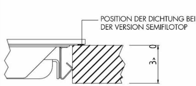 POSITION DER DICHTUNG BEI DER VERSION SEMIFILOTOP 3^2