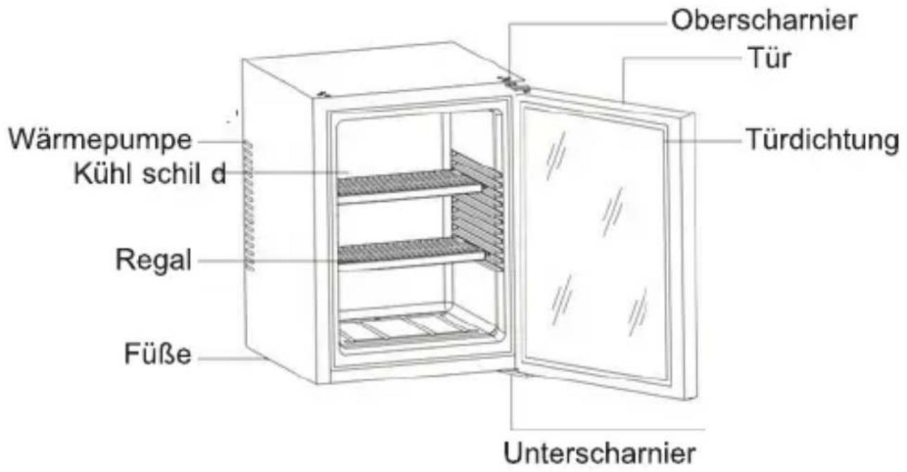 Wärmepumpe Kühl schil d Regal Füße Oberscharnier Tür Türdichtung Unterscharnier