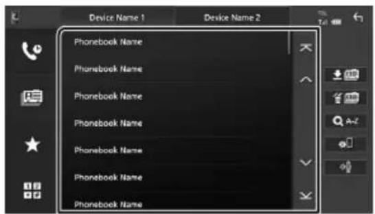 Device Name 1 Device Name 2 Phonebook Name Phonebook Name Phonebook Name Phonebook Name Phonebook Name Phonebook Name Phonebook Name