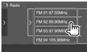 Radio FM 01 87.50MHz FM 02 89.90MHz FM 03 97.90MHz FM 04 105.90MHz