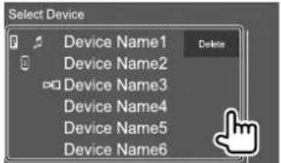 Select Device Device Name1 Device Name2 Device Name3 Device Name4 Device Name5 Device Name6 Delete