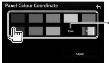 Panel Colour Coordinate User Select Adjust