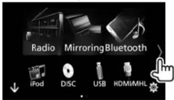 Radio Mirroring Bluetooth iPod DISC USB HDMI/MHL