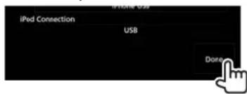 iPhone US iPad Connection USB Done