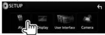 SETUP AV Display User Interface Camera