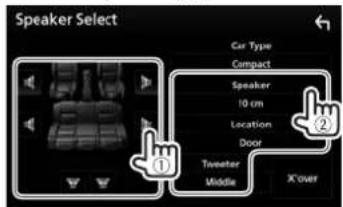 Speaker Select Car Type Compact Speaker 10 cm Location Door Tweeter Middle X'over