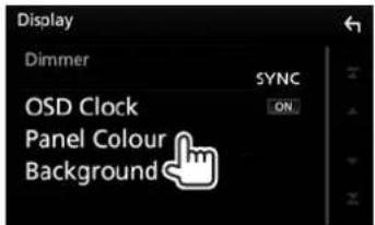 Display Dimmer SYNC OSD Clock ON Panel Colour Background