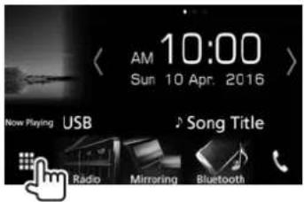 10:00 Sun 10 Apr. 2016 Now Playing USB > Song Title Radio Mirroring Bluetooth