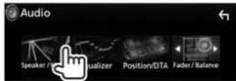 Audio Speaker / Normalizer Position/DTA Fader Balance