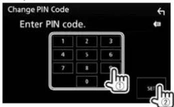 Change PIN Code Enter PIN code.