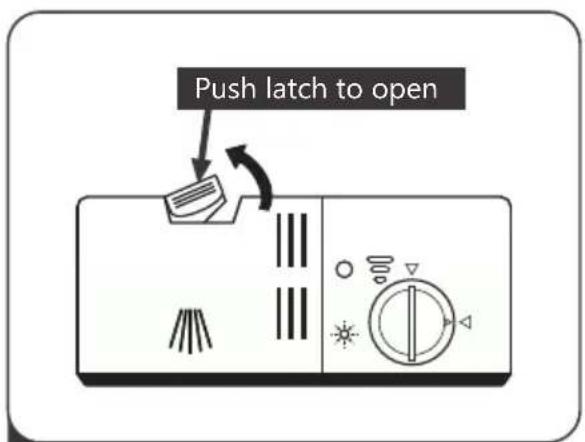 Push latch to open