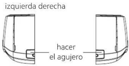 izquierda derecha hacer el agujero