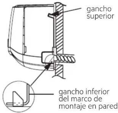 gancho superior gancho inferior del marco de montaje en pared