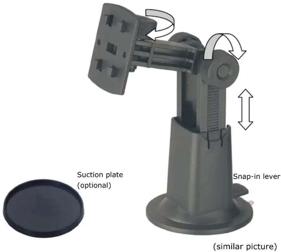 Suction plate (optional) Snap-in lever (similar picture)