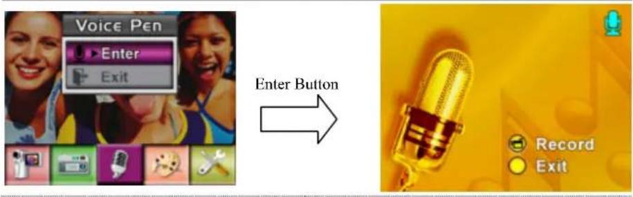 Voice Pen Enter Exit Enter Button Record Exit