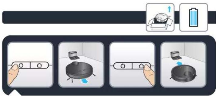 Diagram illustrating a cooking step with battery, switch, and pot, showing action sequence from heating to cooling.