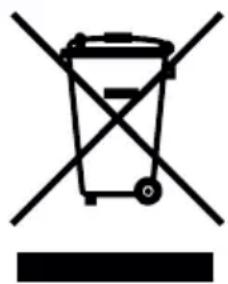 Prohibition symbol for a trash bin with crossed lines indicating restriction or exclusion