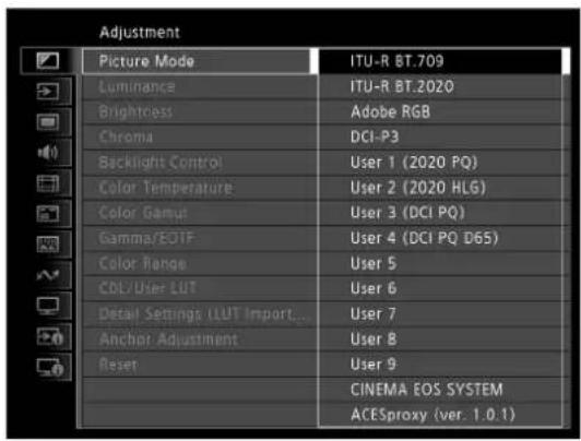 CANON DP-V2730 - Grundlegende Funktionen zur Nutzung des OSD-Menüs - 3