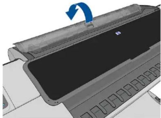 HP DesignJet Z5600PS - Aufbringen einer Rolle auf die Spindel - 1