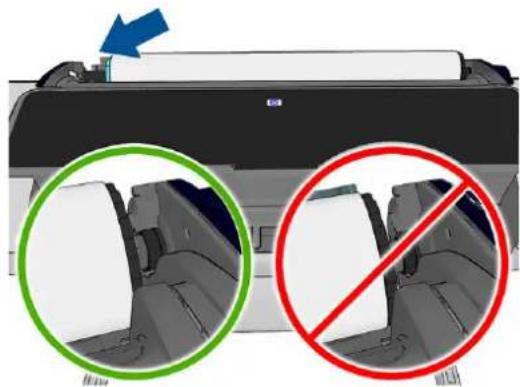 HP DesignJet Z5600PS - Laden einer Rolle in den Drucker - 4